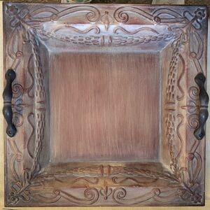 Southern Living Metal Tray with Natural Finish-New